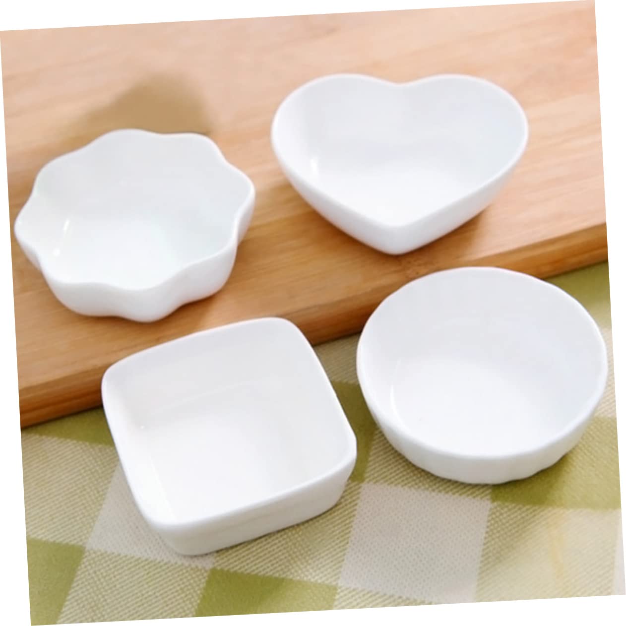 OFFSCH 2pcs Japanese Style Ceramic Serving Dishes Bowls Sauce Dipping for Appetizers Dessert Condiments ()