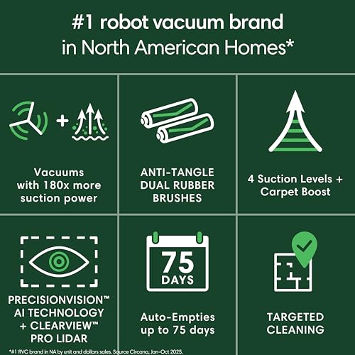 Image of iRobot Roomba Max 705 Robot Vacuum with AutoEmpty Dock, Powerful Suction, Dual Rubber Anti-Tangle Brushes, LiDAR Navigation, Obstacle & Anti-Fall Detection, for Carpet and Hard Floors