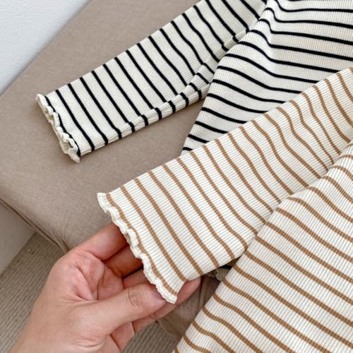 Infant Baby Girls Polka Dot Print Shirts Toddler Kids Cute Ruffle Sleeve Casual Sweatshirt Fall Winter Birthday Outfits3