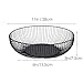 Metal Wire Countertop Fruit Bowl Basket Holder Stand for Kitchen | Black Modern Home Table Decor - 11 Inch (Hemisphere)