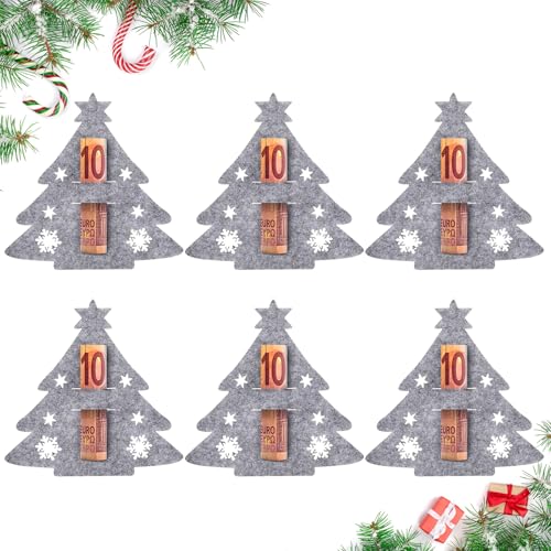 Hestya 6 Weihnachten Geldgeschenke Set mit 6 Weihnachtsbaum...