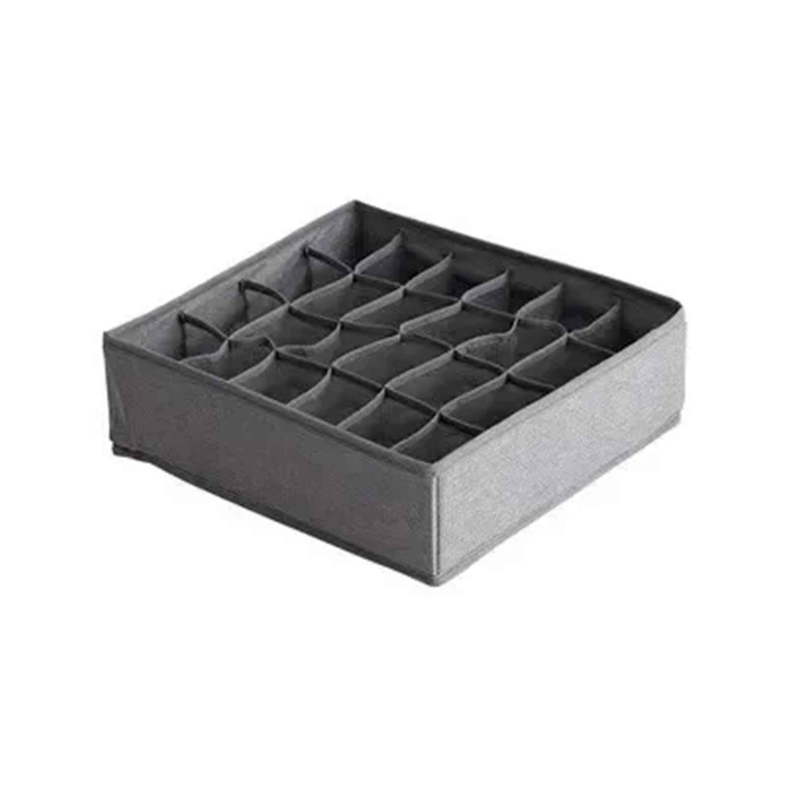 YDYAENIO Underwear Drawer Organiser 3 Pack Gray Sock Underwear Organizer Dividers 64 Cell Fabric Foldable Cabinet Closet underwear organiser boxes for wardrobes(24 Cell)