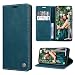 Produktbild RuiPower Handyhülle für Samsung Galaxy A71 Hülle Premium Leder PU Flip Case Magnetisch Klapphülle Wallet Lederhülle Silikon Bumper Schutzhülle für Samsung Galaxy A71 4G Hülle - Blaugrün