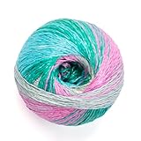 YarnArt Summer Dream Cotton Blend - 3.4 OZ, 383 yds Rainbow Multi Color Yarn for All Season Project Fuitable for Knitting Blouses, Shawls, Scarfs and Sweaters, Fine:2 (4309)