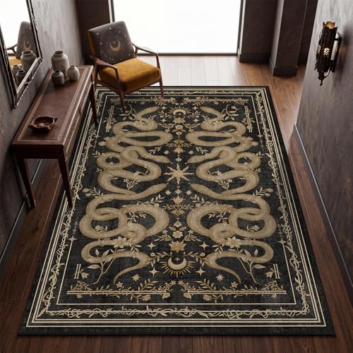Tapete decorativo Garvee 6x9 pies negro y gris miniatura 2