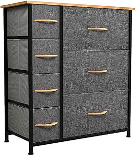 YITAHOME Chest of Drawers, Cationic Fabric 7-Drawer Storage Organizer Unit for Bedroom Living Room Closet, Sturdy Steel Frame, Easy Pull Fabric Bins & Wooden Top, Fabric Dresser
