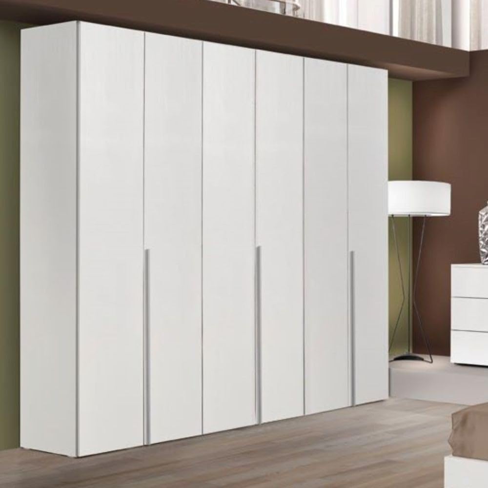 Indomita Armadio 6 Ante Bianco larice Urano 241x55x240H