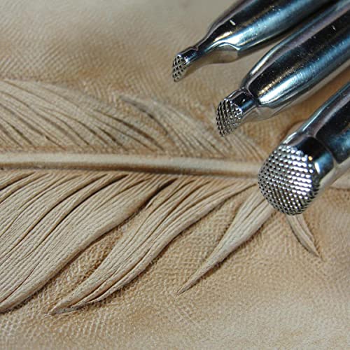 Stainless Steel Barry King - 3-Piece Checkered Background Stamp Set (Leather Tools) 1/2/2