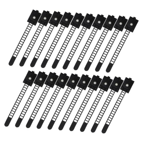 25 piezas de Clips Adhesivos para Organización de Cables con Lazos Ajustables para Cables miniatura 7