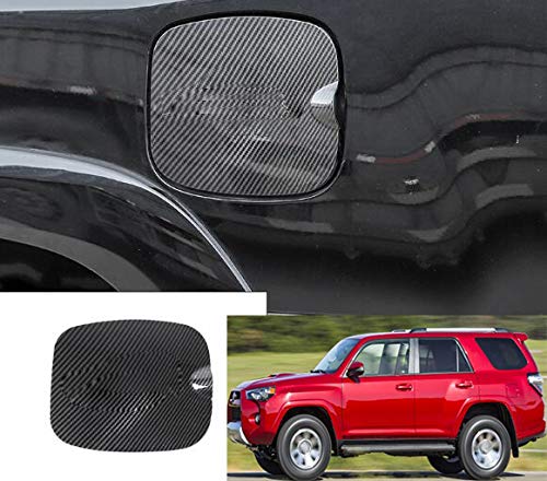 Carbon fiber Auto Fuel Filler Door Cover Gas Tank Cap Decoration Cover Trim Compatible For Toyota 4Runner 2014-2021
