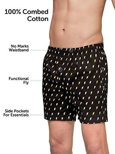 Image of XYXX Men's Remix Regular Fit Cotton Printed Boxer with Dual Pocket & No Marks Waistband (Pack of 2)