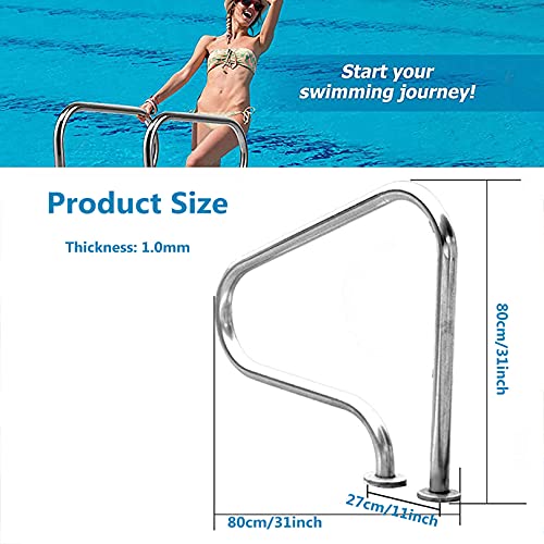 Barandal para piscina de acero inoxidable 304 miniatura 3
