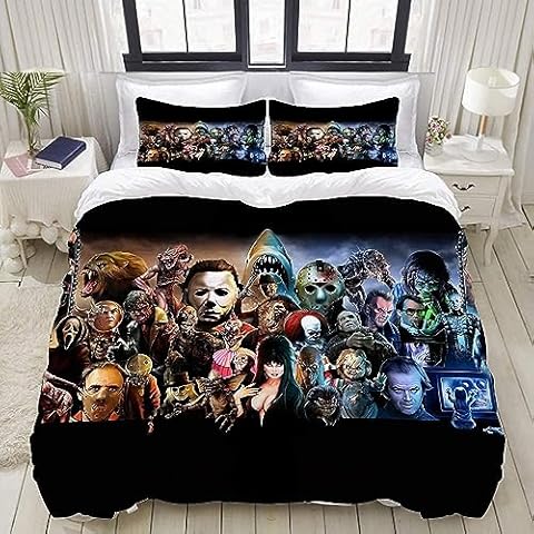 FoOhy Classic Horror Movies Duvet Set Cover