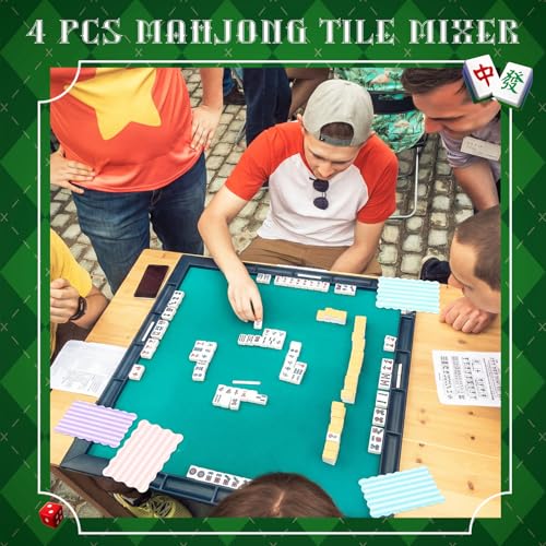 4 Piezas Mezclador de Cartas Mahjong de PVC Macaron miniatura 4