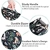 IGNPION Printed Insert Handbag Purse Organiser 13 Pockets Expandable Liner Bag Pouch Zipper Closure Tote Organiser Diaper Bag Insert with Handle (Dark Green Aminal) #1