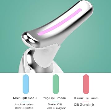AEE® Yüz Ve Boyun Kırışıklık Giderici Ems Güzellik Cihazı 3 Modlu Temizleyici Sıkılaştırıcı Güzellik Aleti