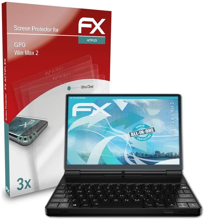 atFoliX Screen Protector compatible with GPD Win Max 2 Protector Film, ultra clear and flexible FX Screen Protection Film (3X)