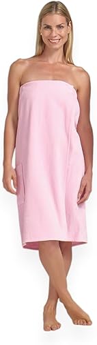 Boca Terry Toalla de spa para mujer - Toalla 100% algodón para spa, regadera y baño - Talla universal, XXL y XXXXL (4XL)., talla única , Rosado