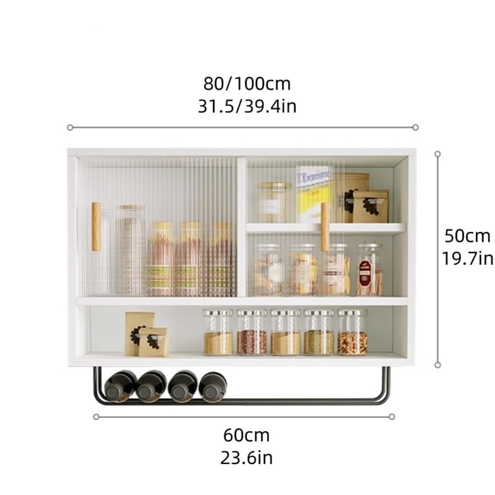 Scolapiatti da parete in tinta unita, per bagno e cucina, per soggiorno e sala da pranzo, struttura robusta (bianco, 100 cm)