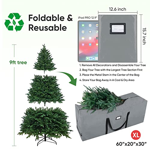 image for BALEINE 9 ft Christmas Tree Storage Bag, Heavy Duty 900D Oxford Fabric