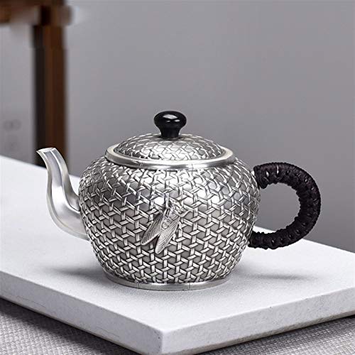 No-Branded Teiera d'Argento hkrstssxj Pure Silver Silver Teapot Home Teakettle Vecchia Cerimonia Teiera Set di Acqua… - immagine 4