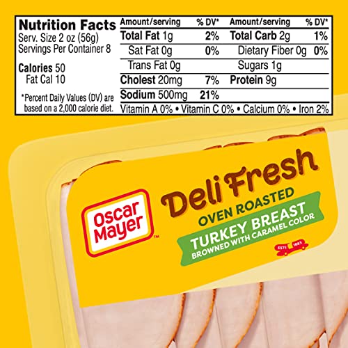 Oscar Mayer Deli Fresh Oven Roasted Turkey Breast Sliced Sandwich Lunch Meat Family Size thumb #5