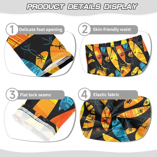 ALAZA Girls' Leggings Children's Yoga Pants Skinny Printed Dance Surfboard Comfortable 4T2