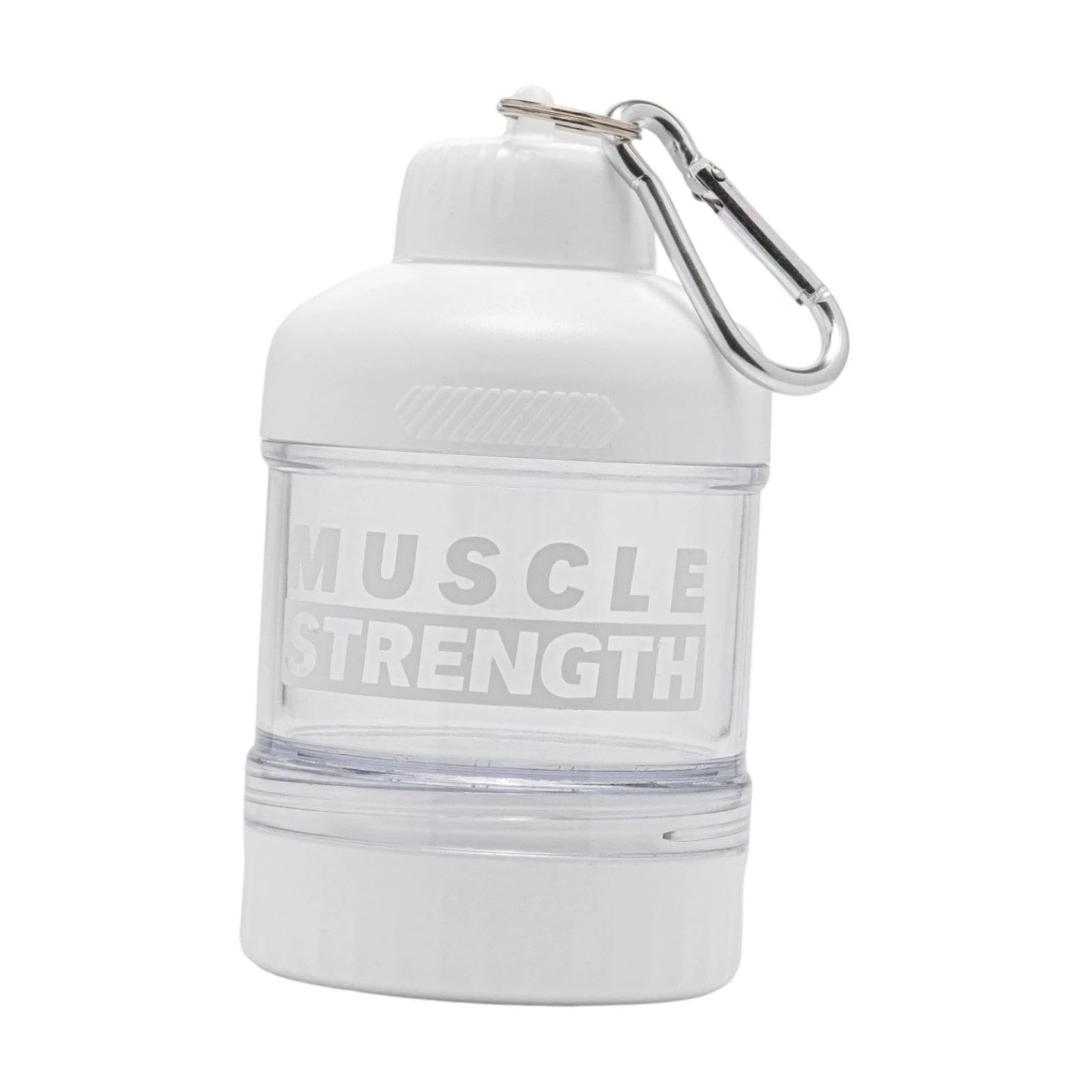 TRENDYNEST Protein Powder Container Food Storage Containers for Pre Workout Home Travel White 13x7cm| Airtight Food Storage Container | Container Set-image-41