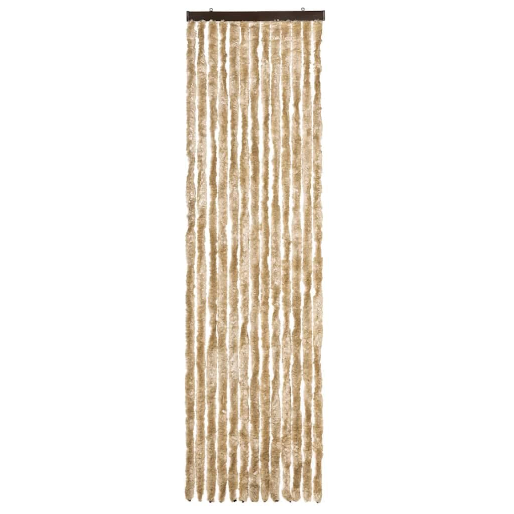 Moustiquaire en chenille - 56 x 185 cm - Pour camping-car - Beige