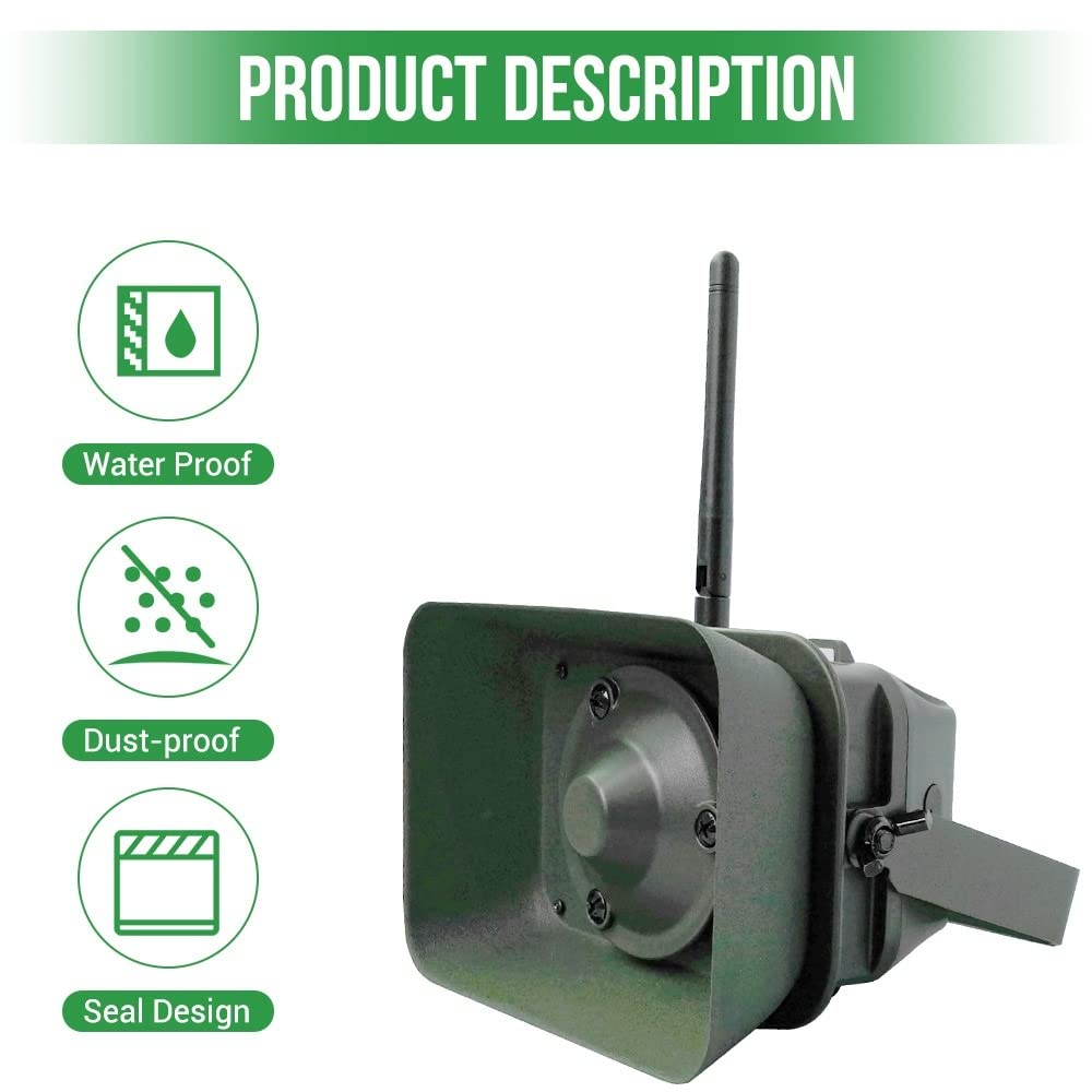 DONGKER Llamada electrónica del depredador, 60W MP3 electrónico del pájaro que llama impermeable con 323 llamadas de aves para los cazadores