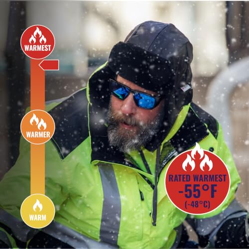 Image of Ergodyne Unisex Glowear 8390 Hi-vis Winter Jacket With Amplifire Heat Reflective Lining - Type R, Class 3