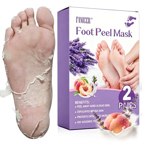 2 Pares Mascarilla Hidratante Para Pies, Mascarilla Pies Exfoliante, Foot Peel Mask, HidratacióN Profunda, Para Mujeres Y Hombres(MelocotóN Y Lavanda)