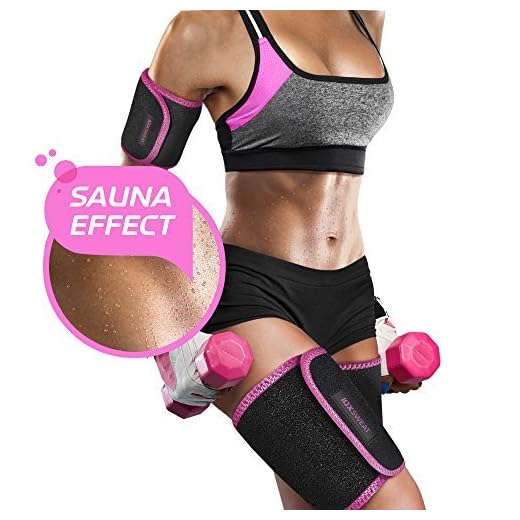 Arm & Thigh Slimmer Kit for Women with Waist Belt Black