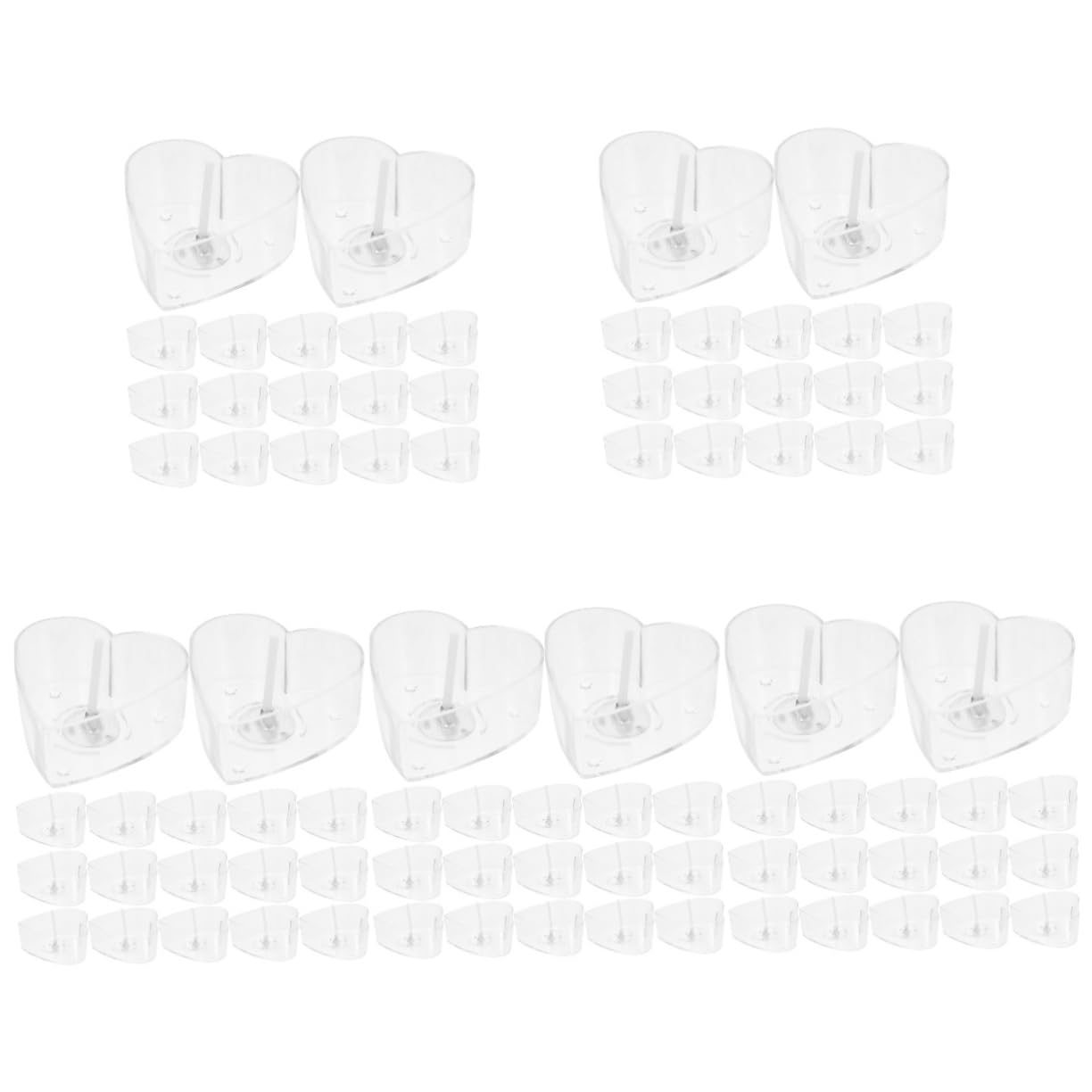 Angoily 5 Set Stampi per Candele Forma Cuore in Plastica Riutilizzabile con Stoppini Lunghi Contenitori per Maker Candele e Cera Adatti per Paraffina Soia Palm Wax e Cera Dapi per Feste e