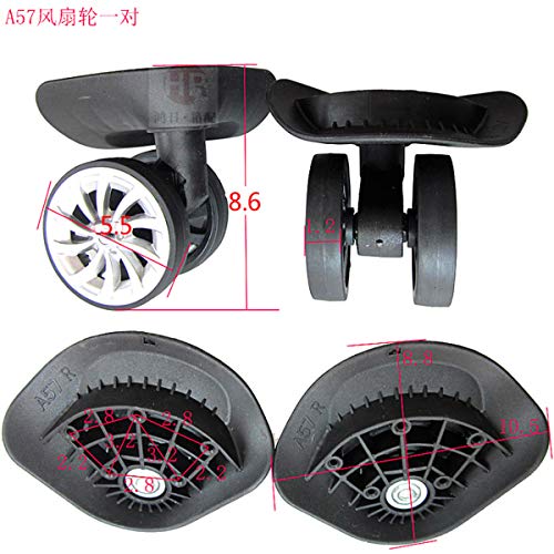 Luggage Wheel,Luggage Suitcase Wheels, 360 Degree Swivel Luggage Mute Wheel Suitcase Replacement Repair Wheels Parts Spinner (A57#)2