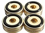 4pcs 40x15mm Isolation Speaker Stand Base Turntable Golden Feet Pad by AdvancedShop