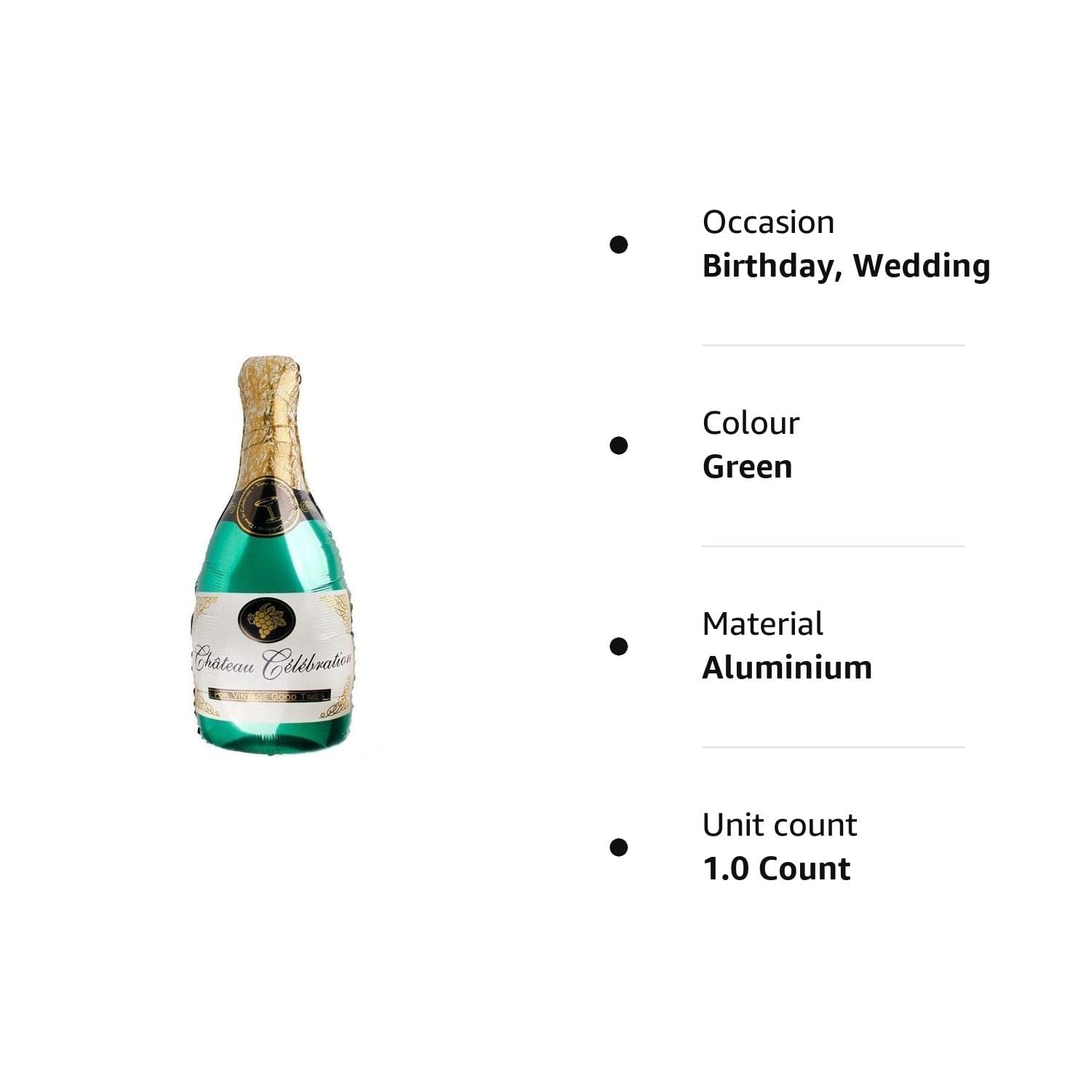 Green Bottle Foil Balloon, 94cm (2 pack) - Image 2