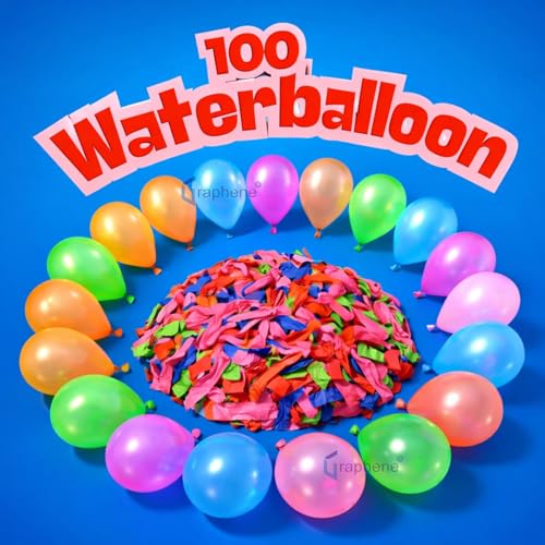 Image of GRAPHENE Holi Pichkari Water Gun for Kids with 1 Pkt Herbal Gulal &100 Water Balloon 1.1 L Back Holding Water Tank Pichkari High Pressure Water Spray Pistol Gun