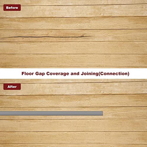 9.84 Feet Floor Transition Strip Waterproof Self Adhesive Transition Profile Flooring Cover Strips Vinyl Floor Edge Trim Floor Joining Strip Floor Bar Flat Divider Strip(Gray) #TOP4