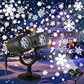 Christmas Snowflake Projector Lights Outdoor, Double Head Brighter Dynamic Led Waterproof Light, Christmas Decorations Projector Indoor for Holiday Xmas Party Garden Patio Yard Wall Decor
