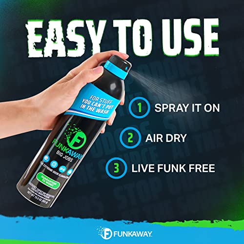 Image of FunkAway Odor Eliminator, Aerosol Spray, Fresh Scent | 2 Pack | 13.5 oz | White | for Non-Washables