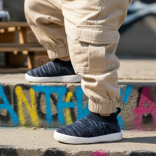 Image of MORENDL Baby Toddler Walking Socks Non-Slip Breathable Unisex Casual Sneakers