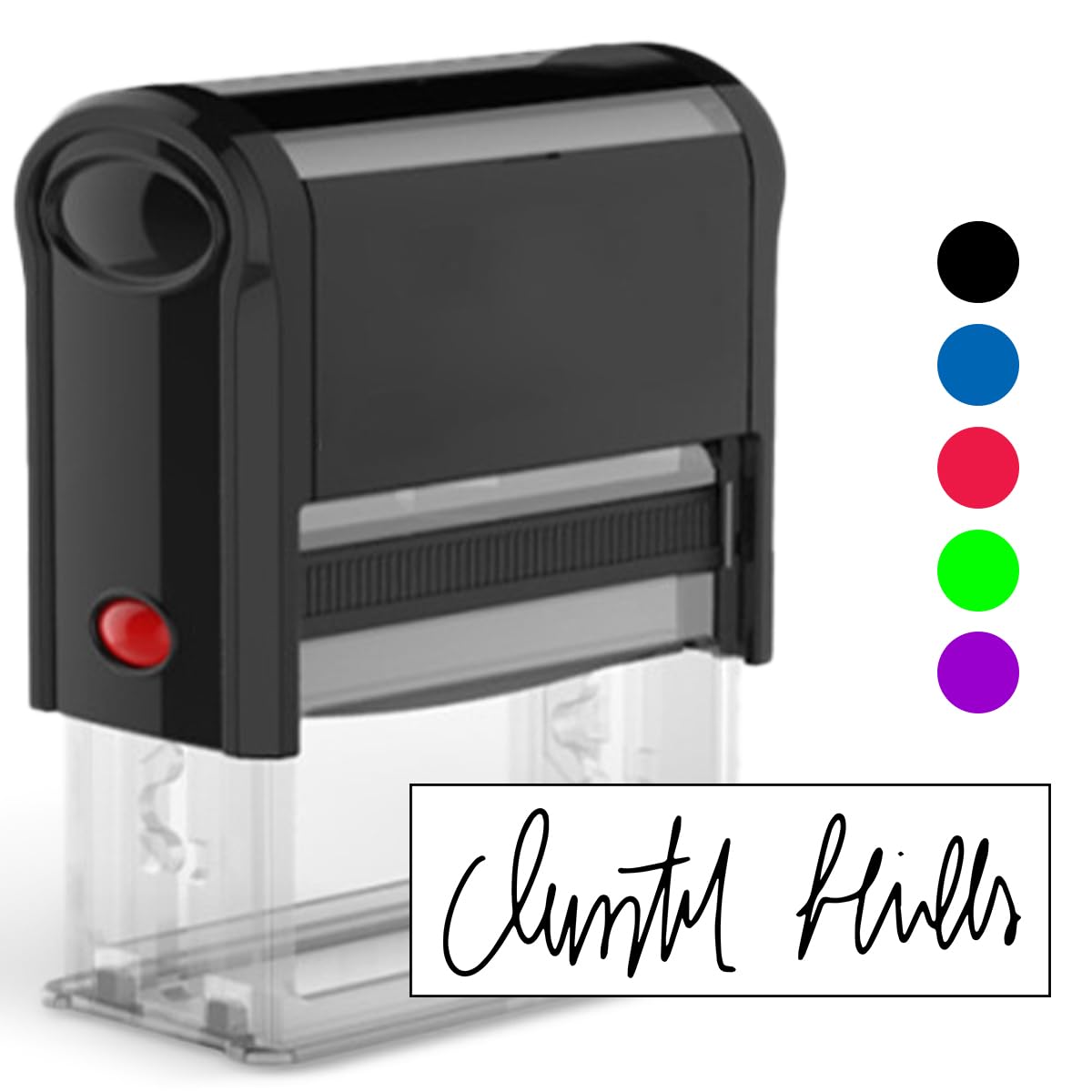 Custom Signature Stamp - Personalized Self Inking Name Signature Stamp - Customized Rubber Stamp for Signing Name - Custom Stamps for Business Legal