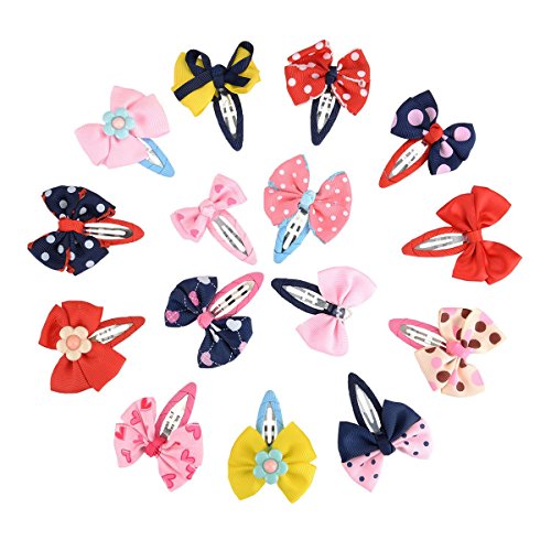 YeahiBaby Pince à Cheveux Fille Barettes Bébé Clips Cheveux pour Fille - 15 Pièces (Couleur Aléatoire)