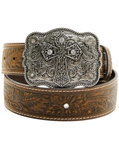 Shyanne Women's Floral Scroll Cross Buckle Belt - SAFA23BT1 XX-