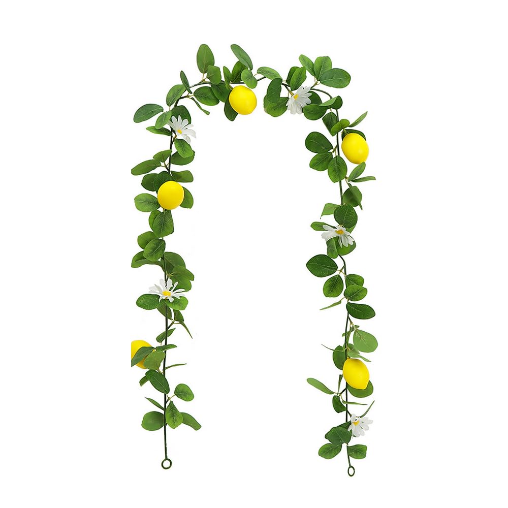 Highdi Enredaderas Artificiales Guirnaldas, Hojas de Eucalipto Limón Artificial Colgantes Hojas Plantas Falsas Decoración para Fondo de Boda Fiesta Jardín Hogar Cocina (Verde,6 Piezas)