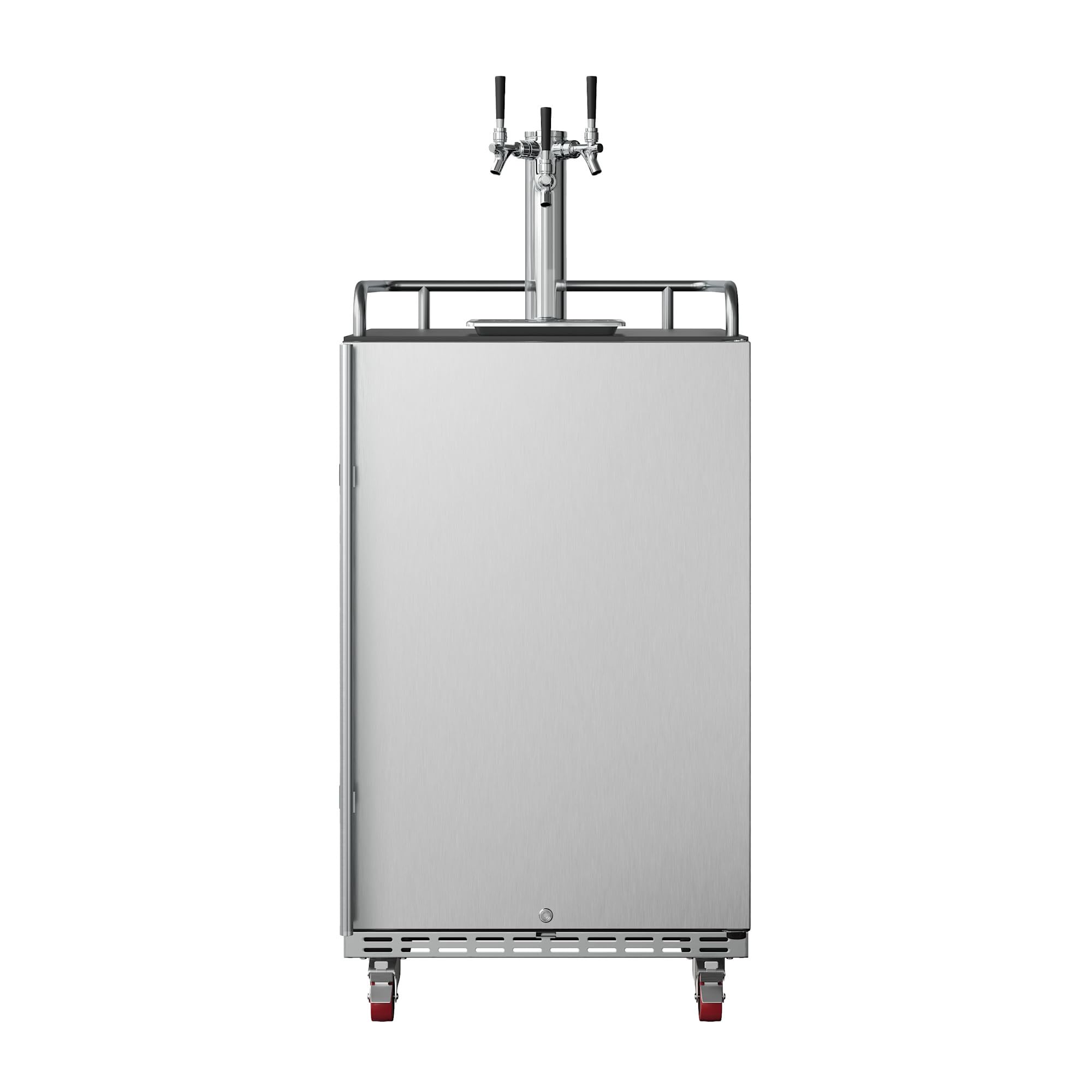EdgeStar KC7000SSTRIP Full Size Triple Tap Tower Cooled Built-In Kegerator - Black and Stainless Steel