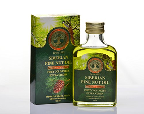 Siberian Pine Nut Oil 100 Ml, Premium Quality, Extra Virgin, First Cold Press – 3.4 Fl Oz