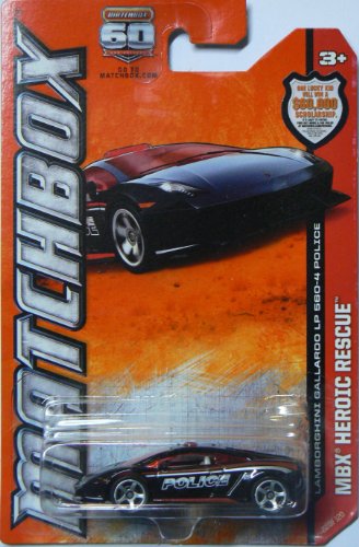 Matchbox 2012 Lambo Gallardo LP 56-0-4 Police DIE-CAST CAR miniatura 1