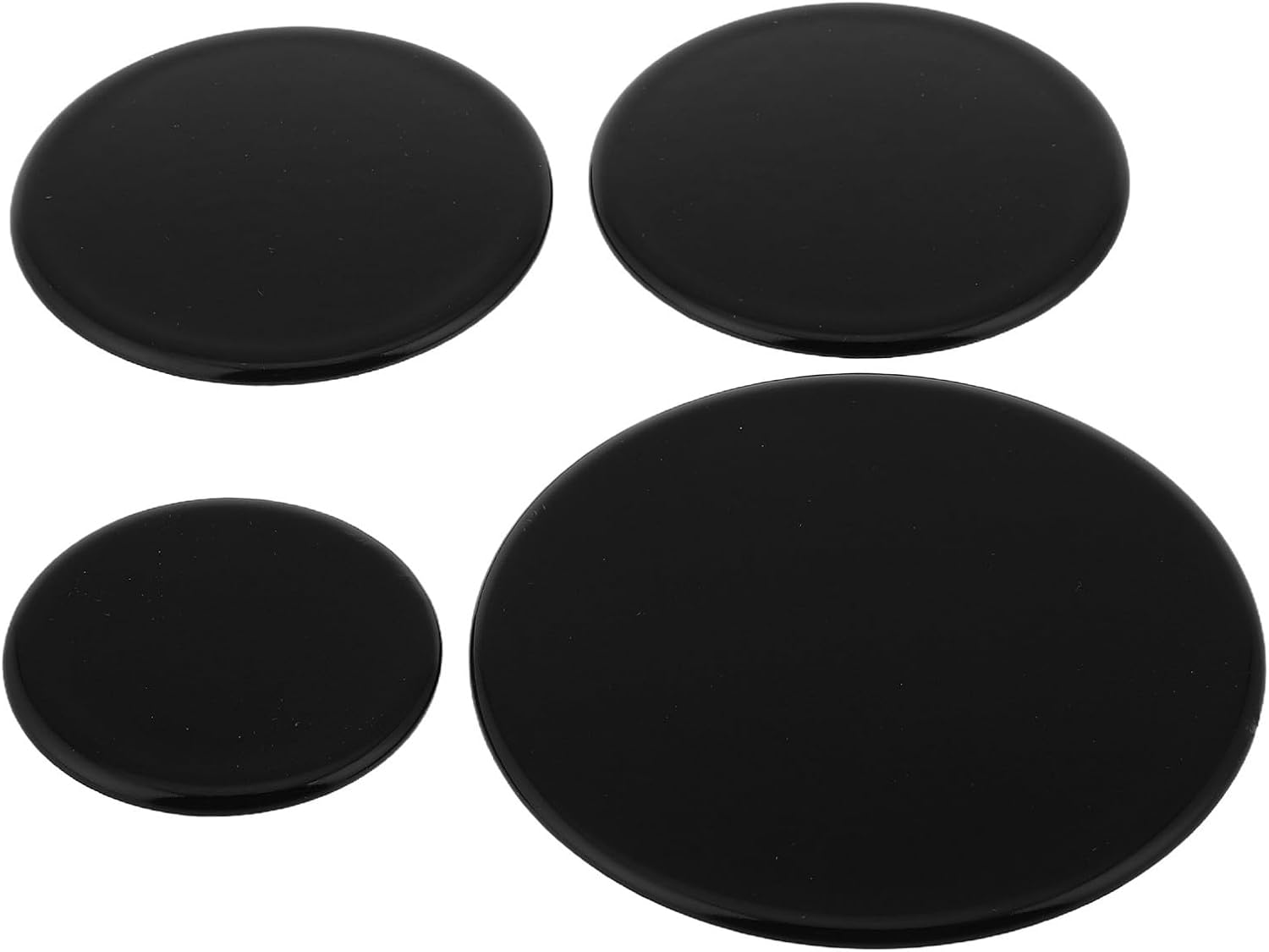 4pcs Gas Stove Burner Head Covers Replacement Iron Flame Caps for Enhanced Cooking Efficiency and Simple Installation, Universal Cooker Accessories for Gas Range and Cooktop Use